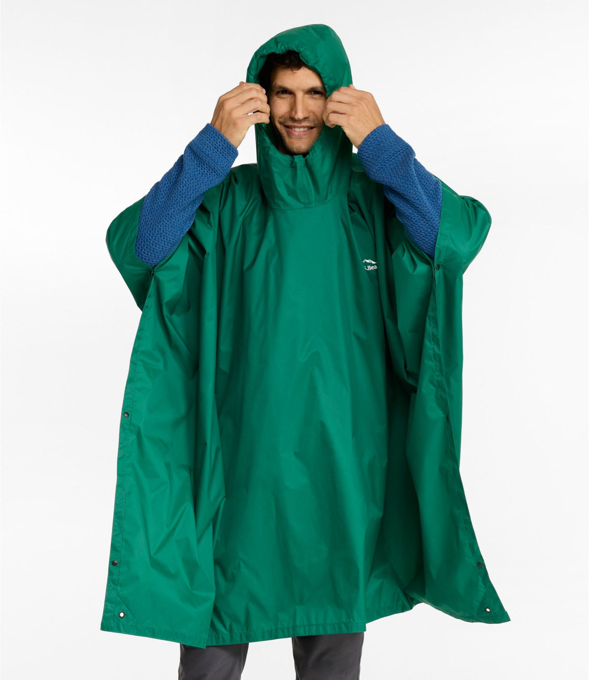 L.L.Bean Adults' Trail Model Rain Poncho Bright Yellow
