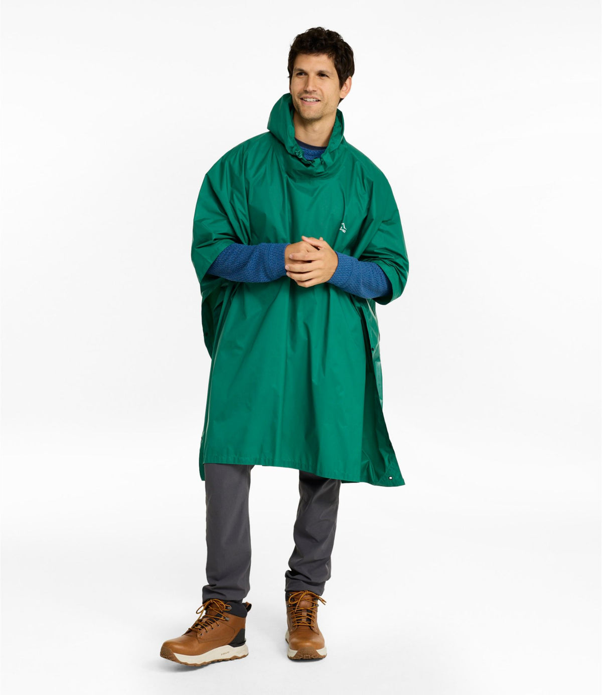 L.L.Bean Adults' Trail Model Rain Poncho Bright Yellow
