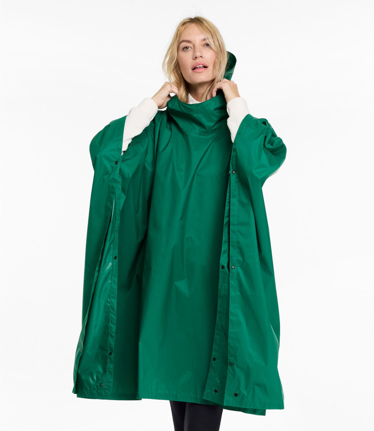 L.L.Bean Adults' Trail Model Rain Poncho Bright Yellow