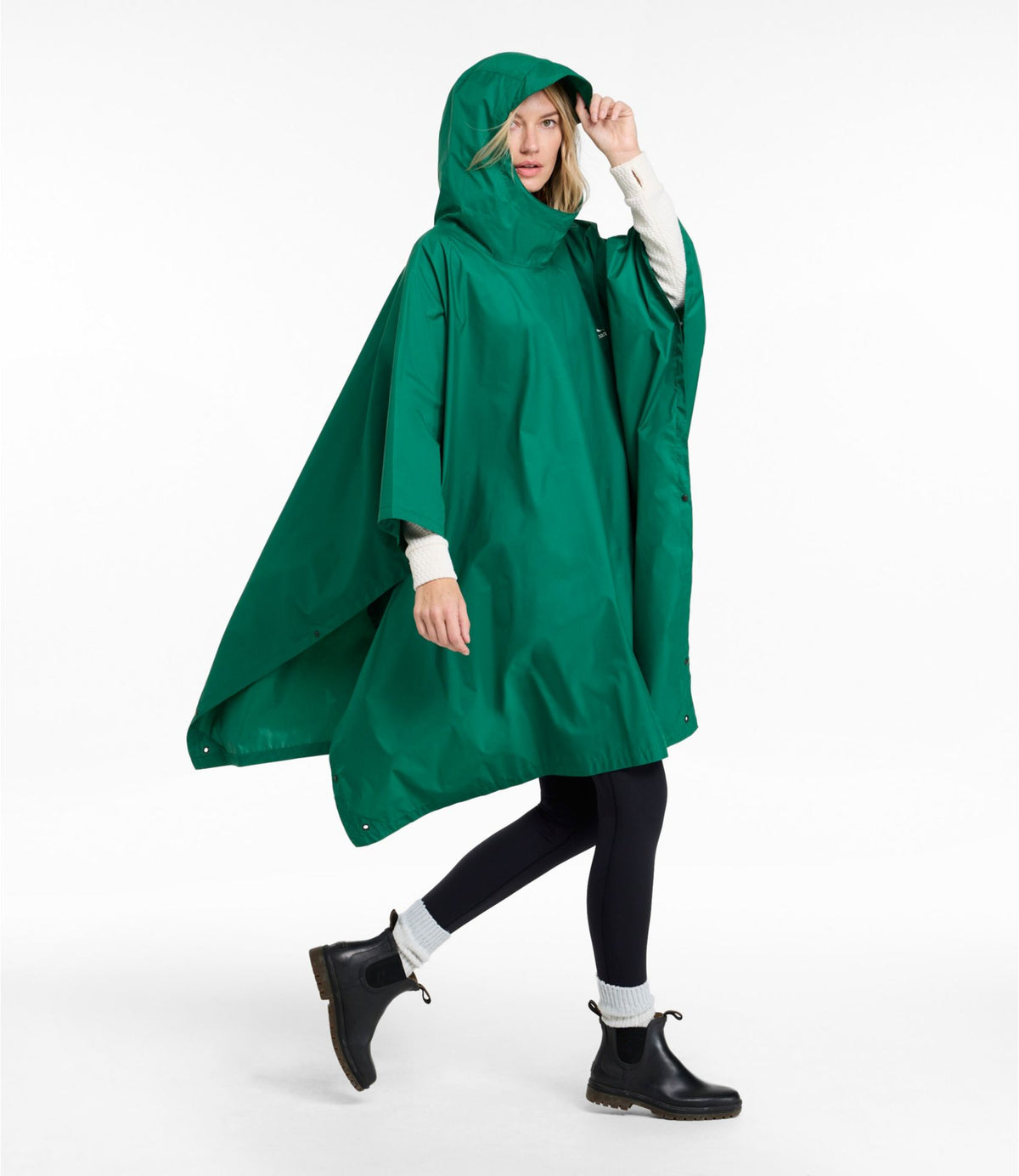 L.L.Bean Adults' Trail Model Rain Poncho Bright Yellow