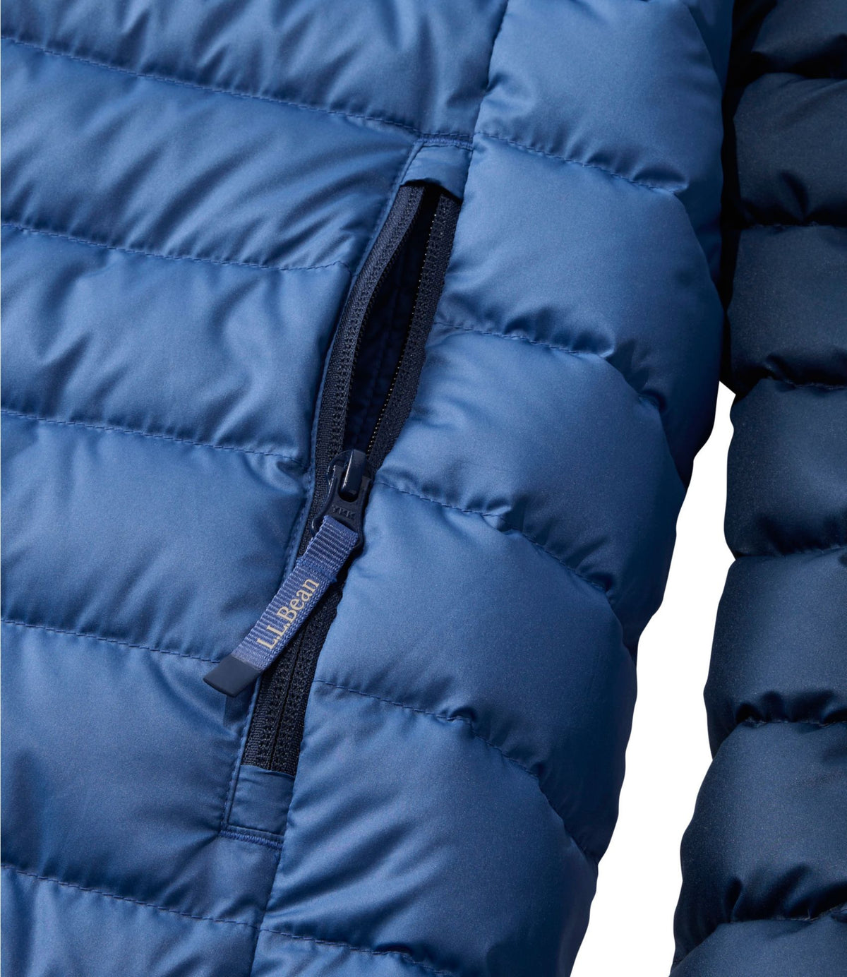 L.L.Bean Men's Access Down Puffer, Colorblock Nautical Navy/Bordeaux