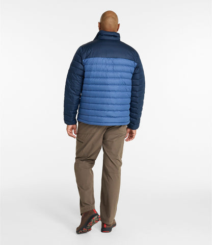 L.L.Bean Men's Access Down Puffer, Colorblock Nautical Navy/Bordeaux