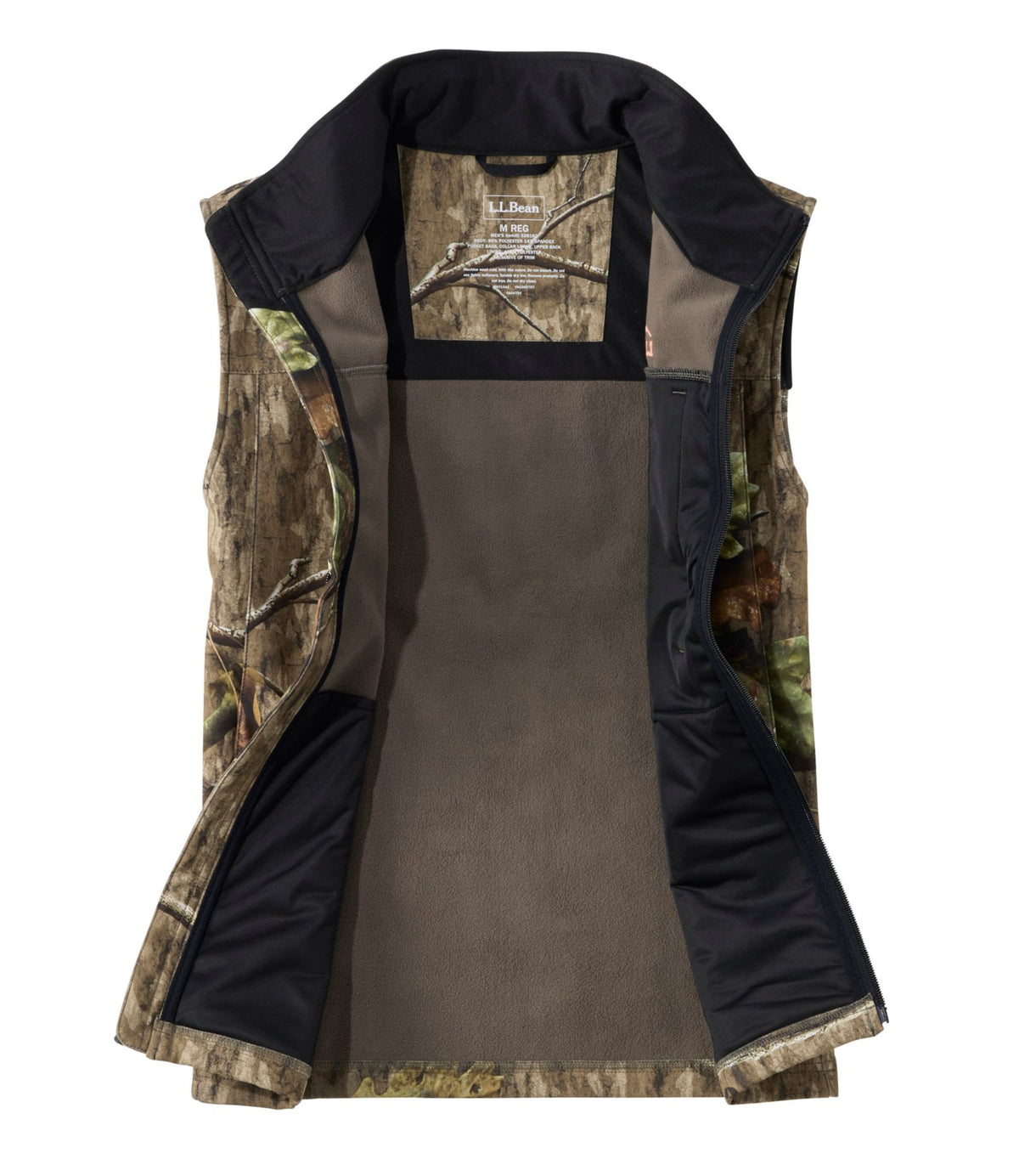 L.L.Bean Men's Hunter's Pathfinder Soft Shell Vest, Camo Mossy Oak Country Roots
