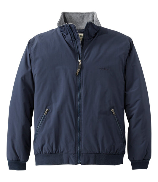 L.L.Bean Men's Warm-Up Jacket, Fleece Lined Navy