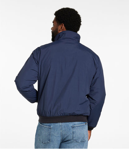 L.L.Bean Men's Warm-Up Jacket, Fleece Lined Navy