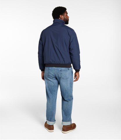L.L.Bean Men's Warm-Up Jacket, Fleece Lined Navy