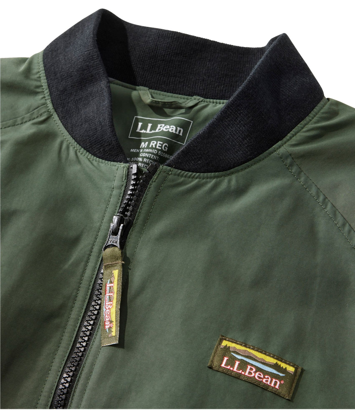 L.L.Bean Men's 3-Season Bomber Jacket Thyme