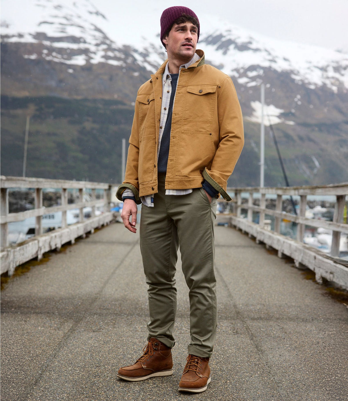 L.L.Bean Men's BeanFlex Utility Trucker Jacket Deep Loden