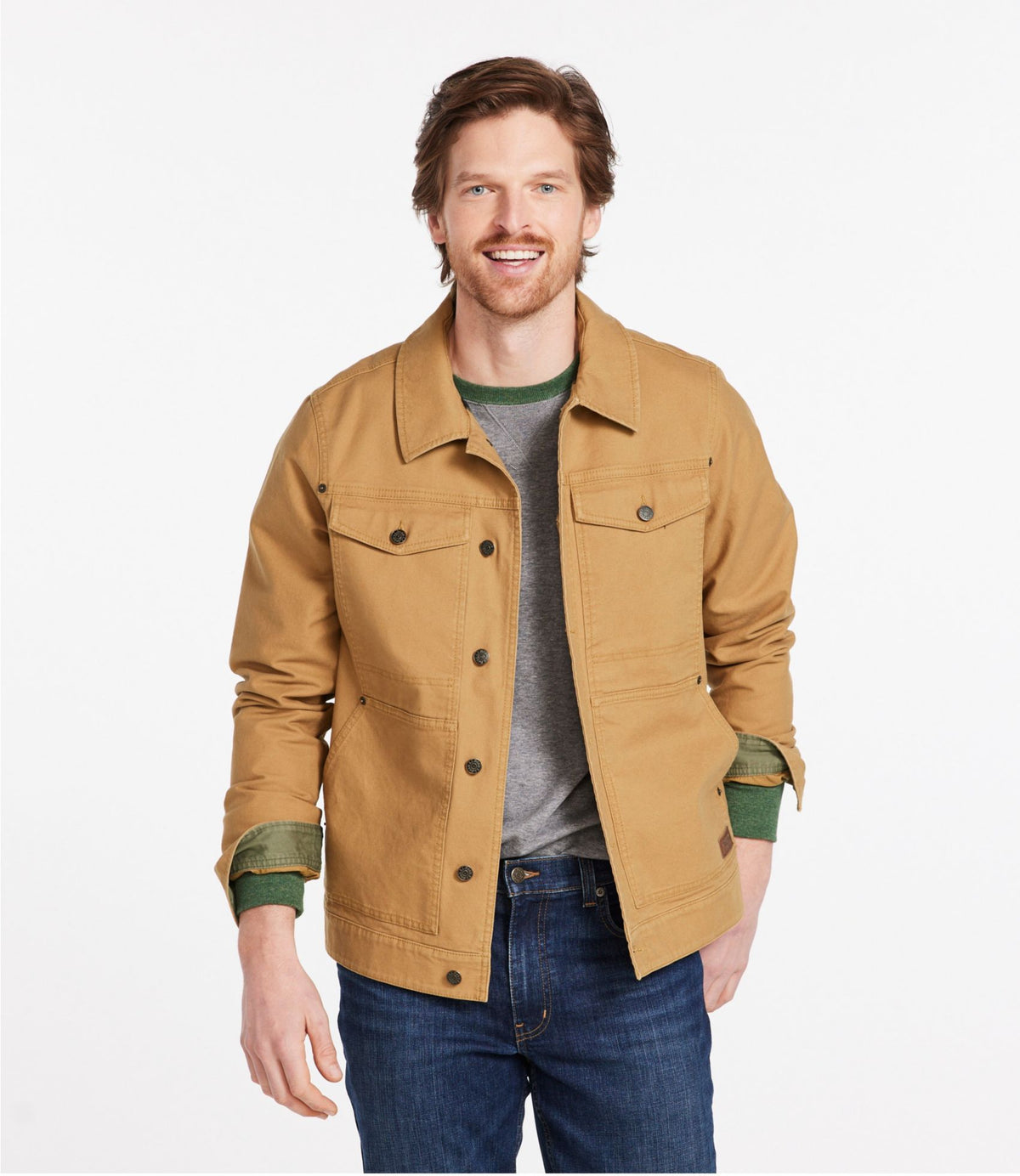 L.L.Bean Men's BeanFlex Utility Trucker Jacket Deep Loden