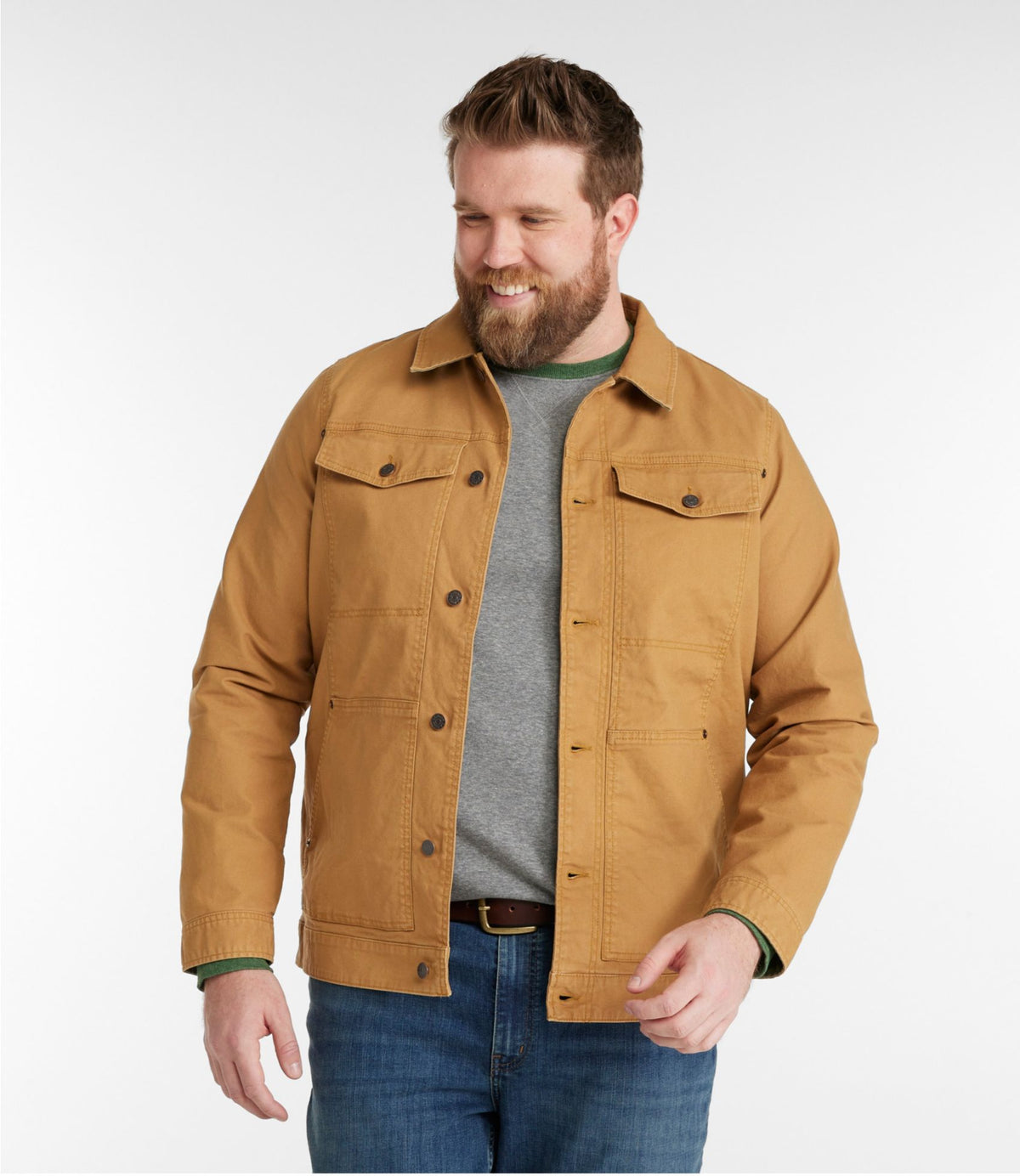 L.L.Bean Men's BeanFlex Utility Trucker Jacket Deep Loden
