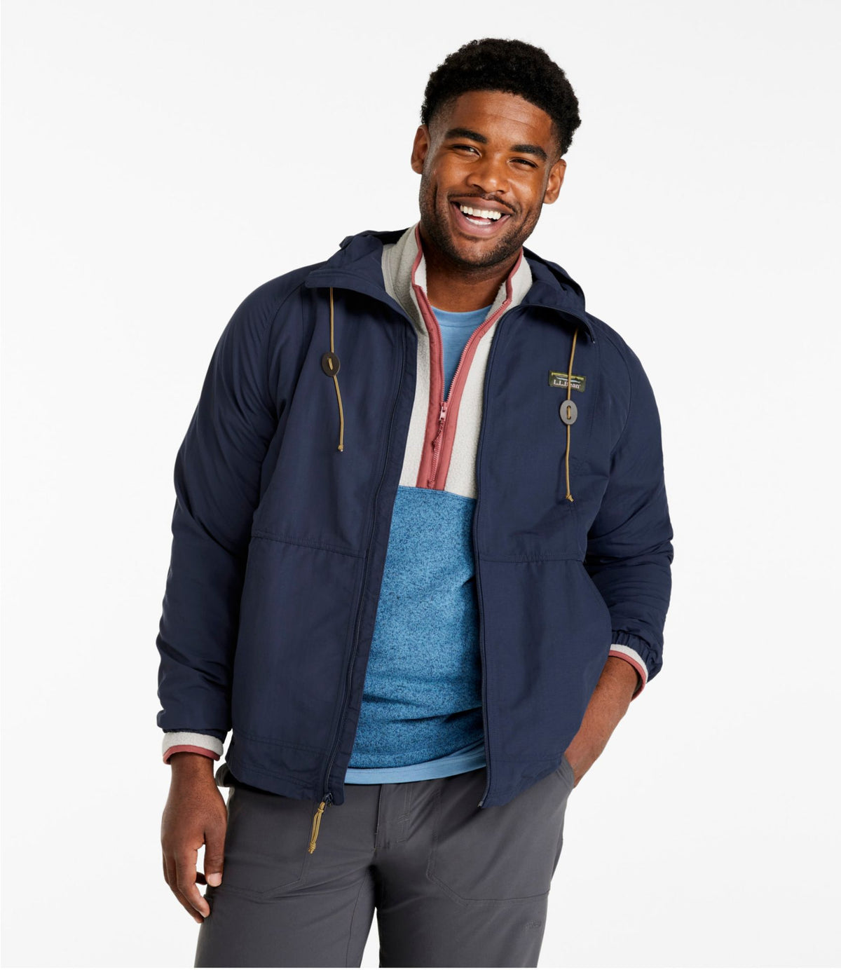L.L.Bean Men's Mountain Classic Full-Zip Jacket Nautical Navy