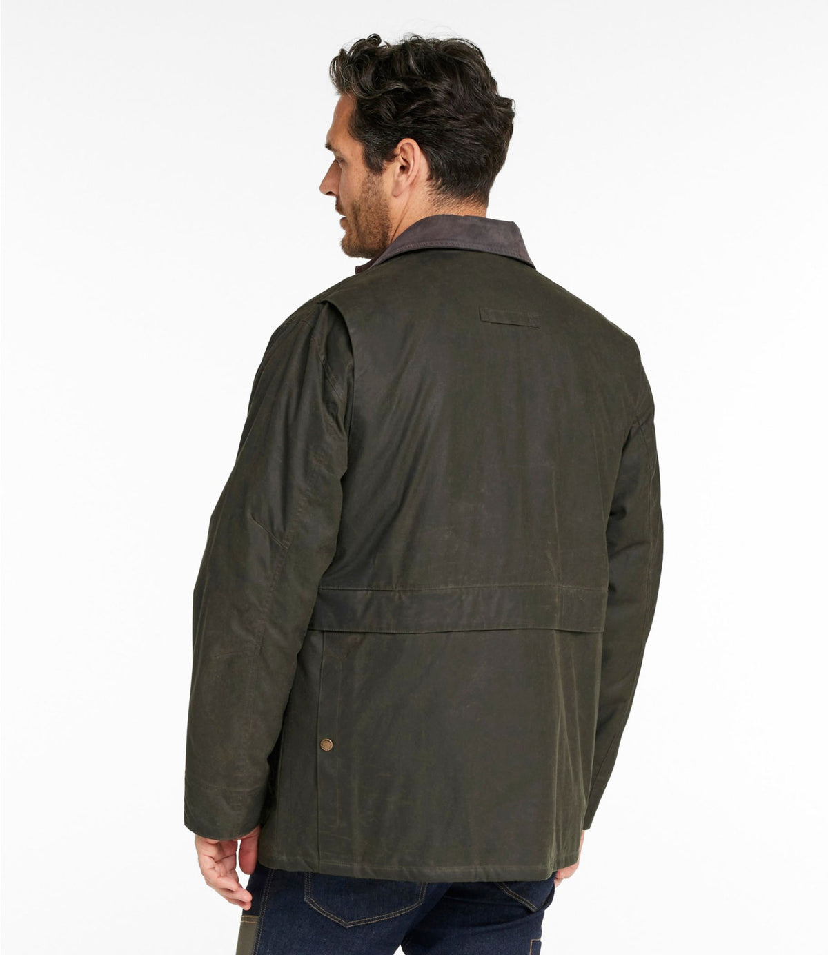 L.L.Bean Men's Double L Waxed-Cotton Upland Coat Loden