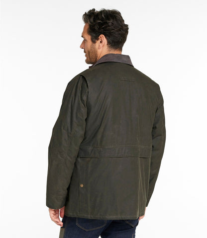 L.L.Bean Men's Double L Waxed-Cotton Upland Coat Loden