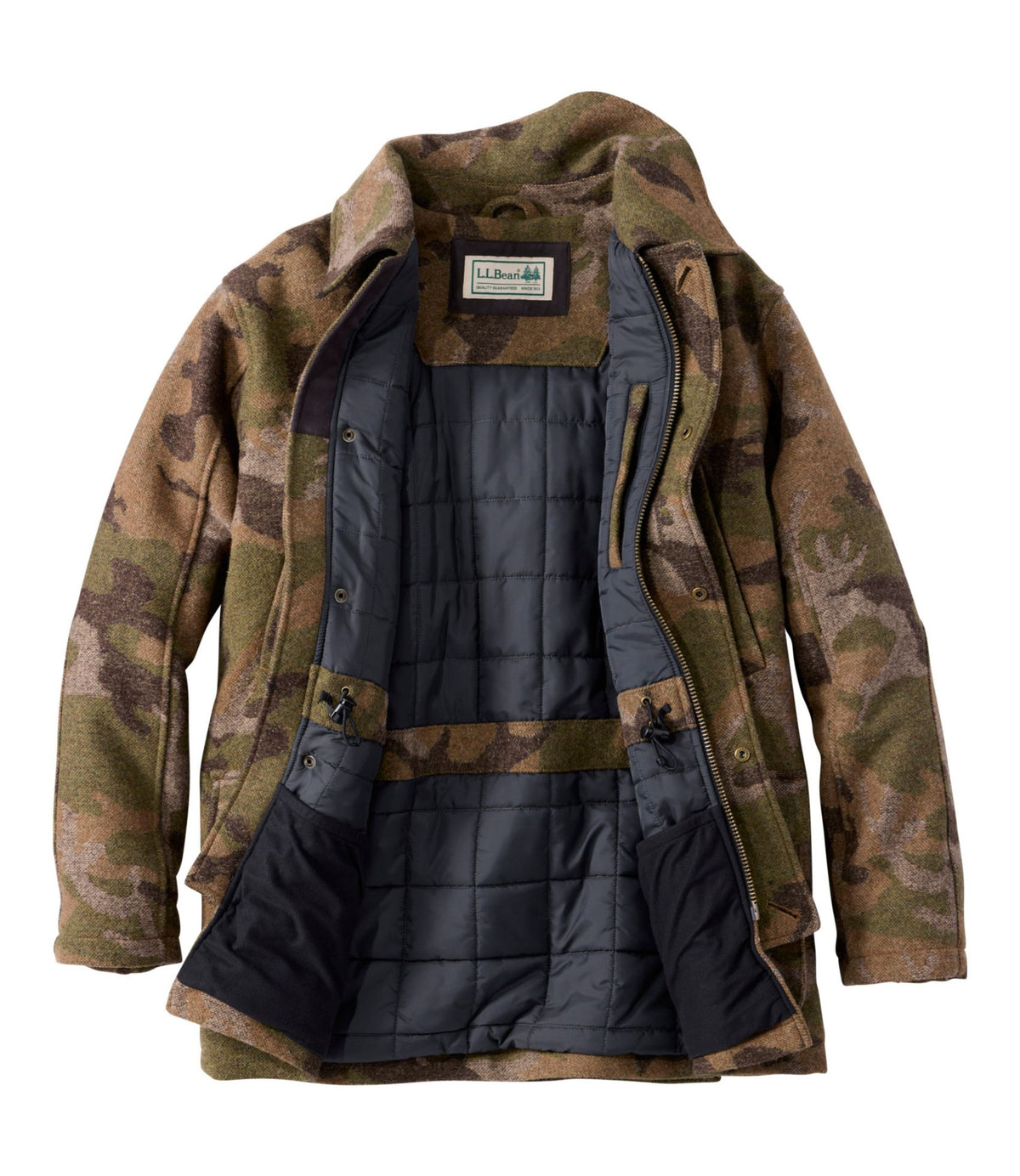 L.L.Bean Men's Maine Guide Wool Parka, PrimaLoft Camouflage