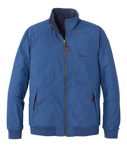 L.L.Bean Men's Reversible Warm-Up Jacket Deep Blue