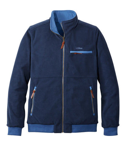 L.L.Bean Men's Reversible Warm-Up Jacket Deep Blue