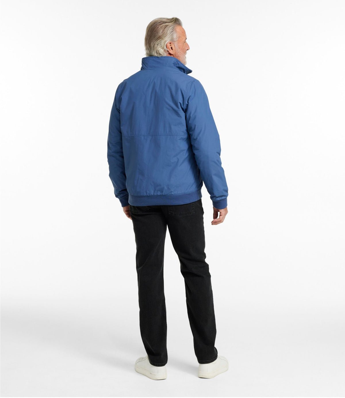L.L.Bean Men's Reversible Warm-Up Jacket Deep Blue