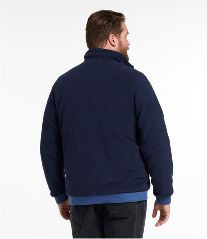 L.L.Bean Men's Reversible Warm-Up Jacket Deep Blue