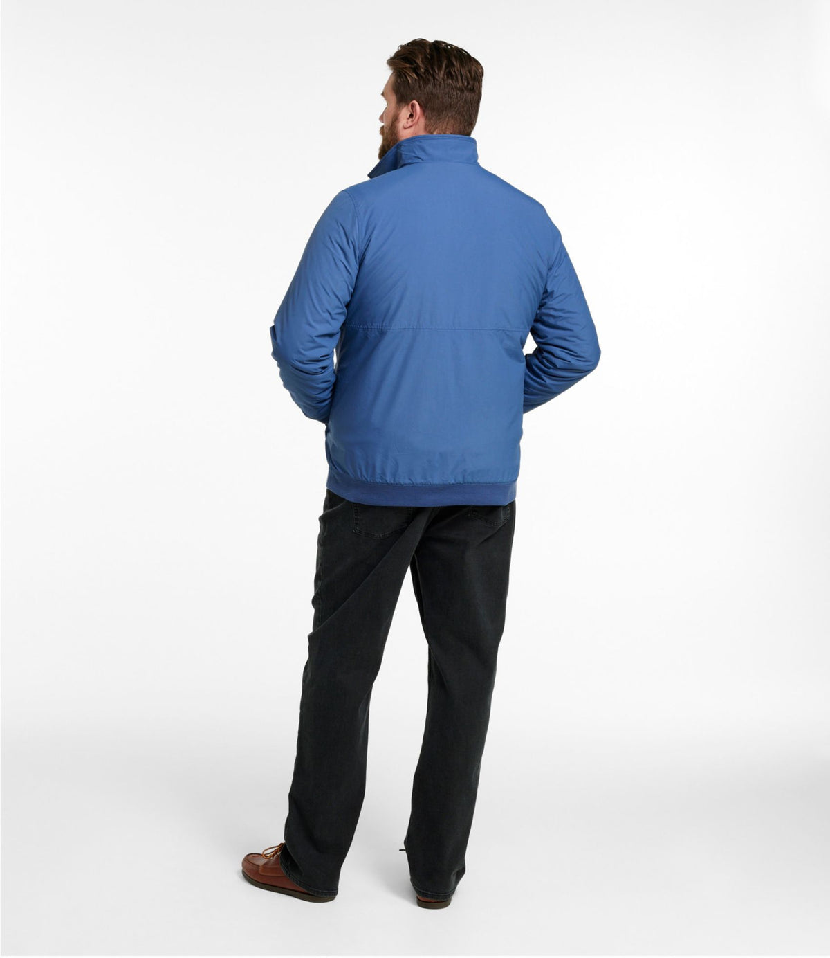 L.L.Bean Men's Reversible Warm-Up Jacket Deep Blue