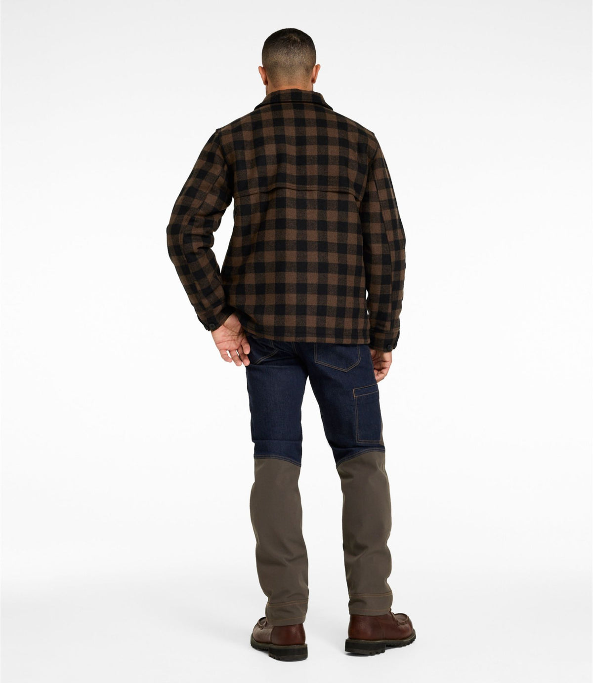 L.L.Bean Men's Maine Guide Zip-Front Jac-Shirt with PrimaLoft, Plaid Malone