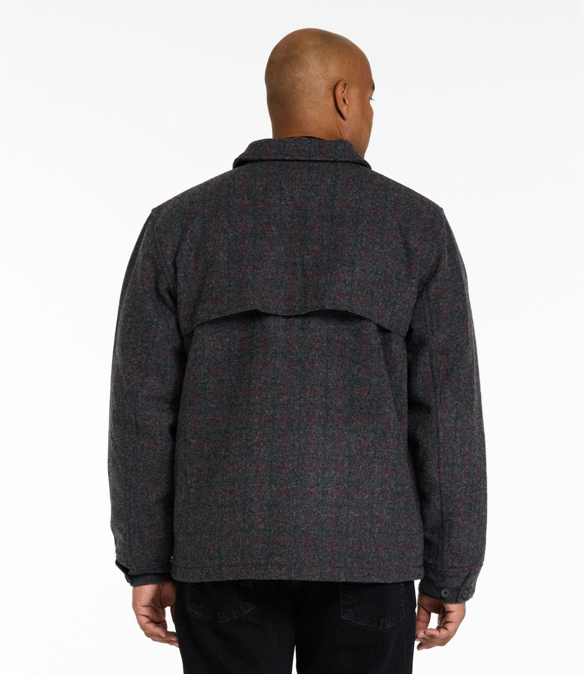 L.L.Bean Men's Maine Guide Zip-Front Jac-Shirt with PrimaLoft, Plaid Malone