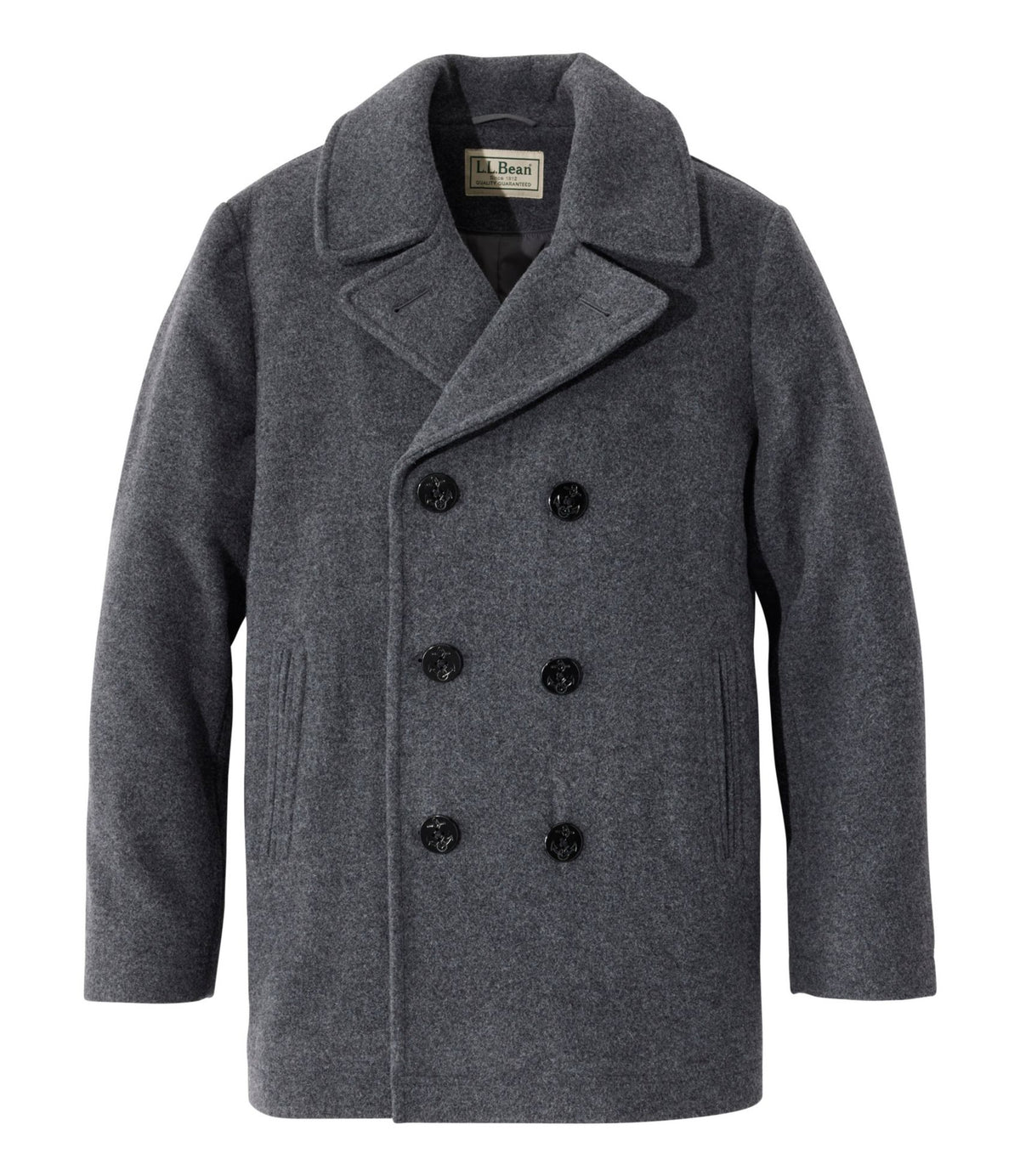 L.L.Bean Authentic wool pea coat Charcoal Heather
