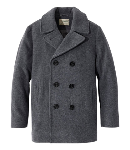 L.L.Bean Authentic wool pea coat Charcoal Heather