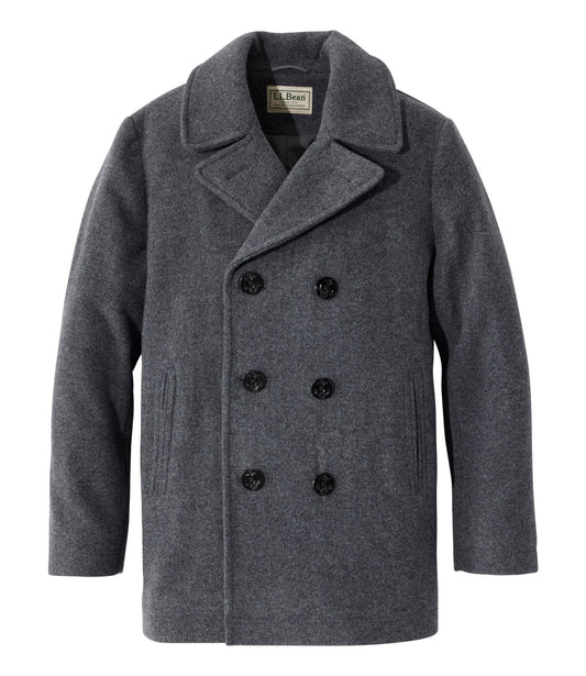 L.L.Bean Authentic wool pea coat Charcoal Heather