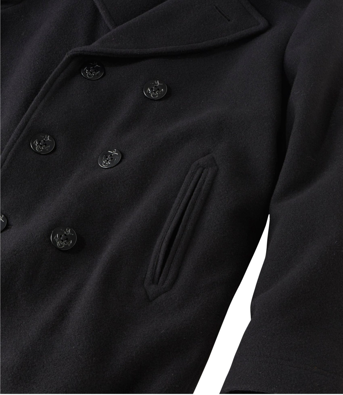 L.L.Bean Authentic wool pea coat Charcoal Heather