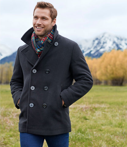 L.L.Bean Authentic wool pea coat Charcoal Heather