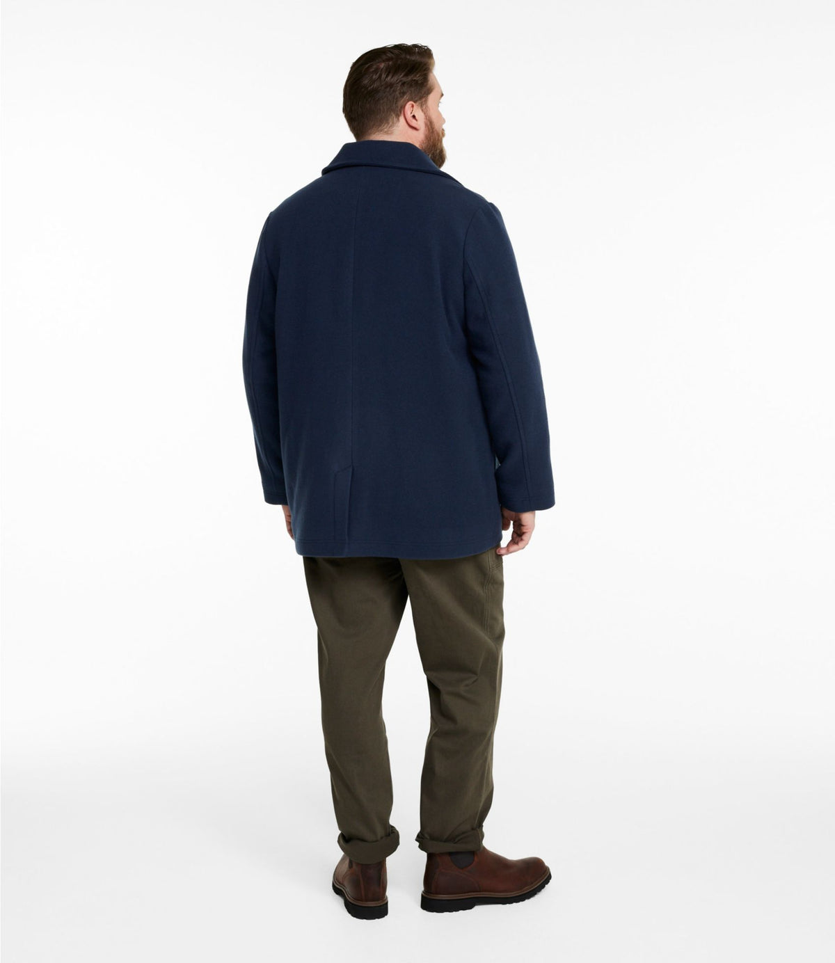 L.L.Bean Authentic wool pea coat Charcoal Heather