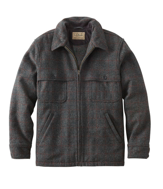 L.L.Bean Men's Maine Guide Zip-Front Jac-Shirt, Plaid Malone