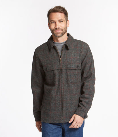 L.L.Bean Men's Maine Guide Zip-Front Jac-Shirt, Plaid Malone