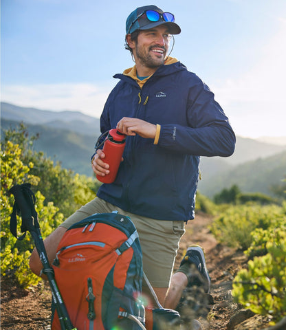 L.L.Bean Men's Stowaway Windbreaker Iron