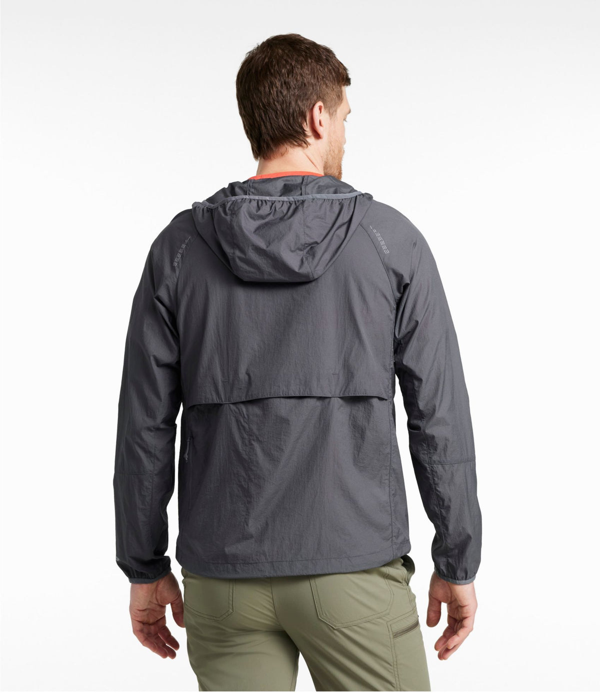 L.L.Bean Men's Stowaway Windbreaker Iron