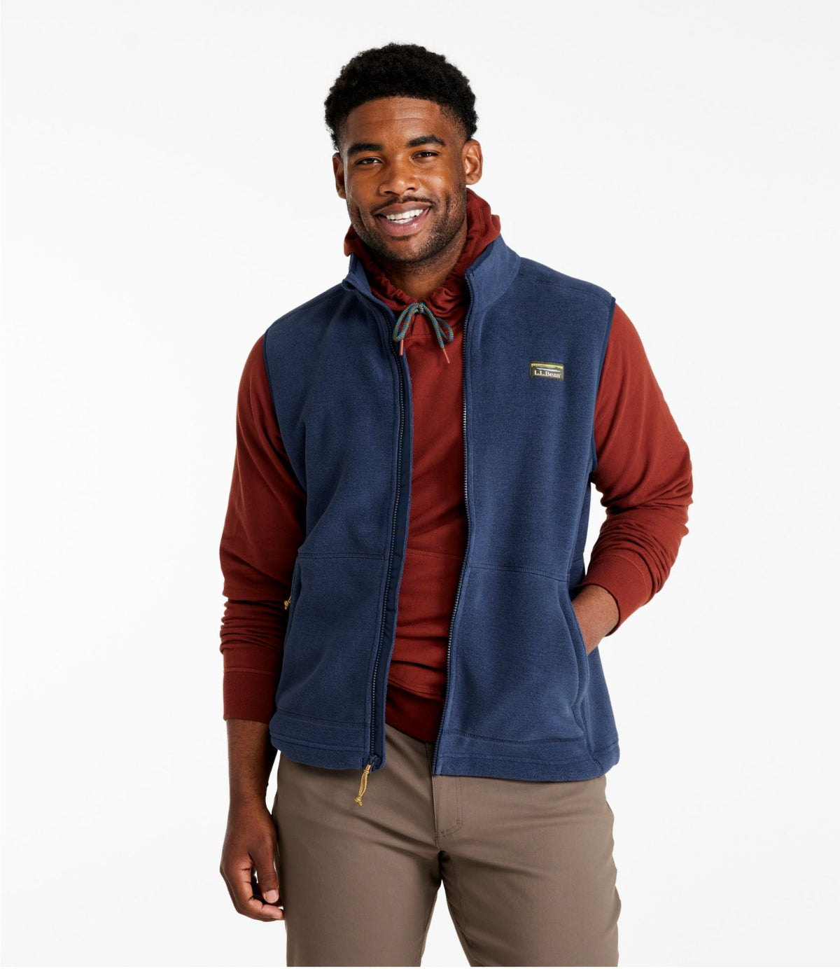 L.L.Bean Men's Mountain Classic Fleece Vest Charcoal Heather
