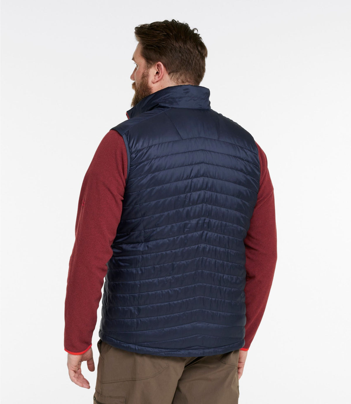 L.L.Bean Men's PrimaLoft Packaway Vest Carbon Navy