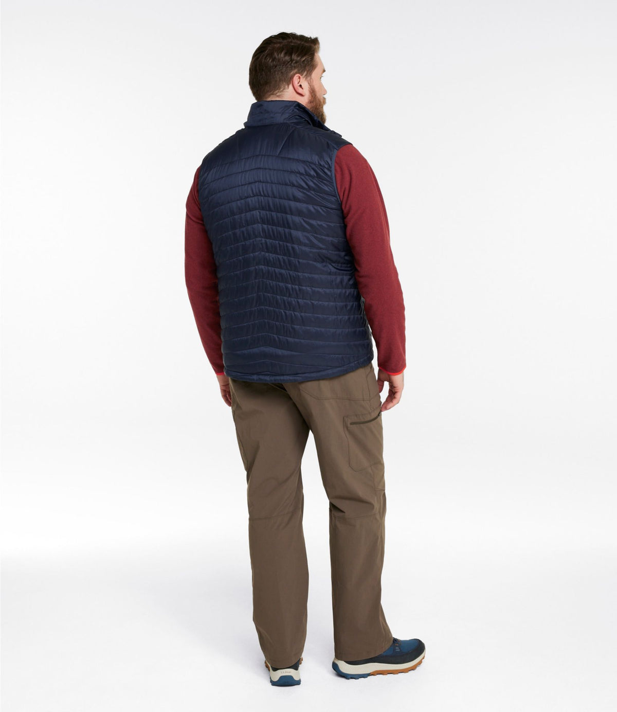 L.L.Bean Men's PrimaLoft Packaway Vest Carbon Navy