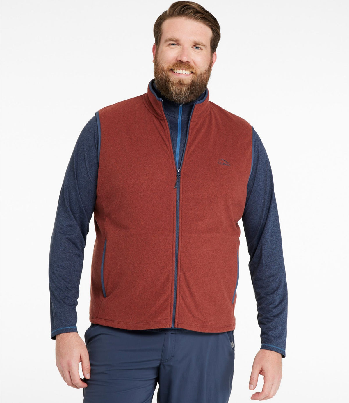 L.L.Bean Men's All Season Access Fleece Vest Carbon Navy