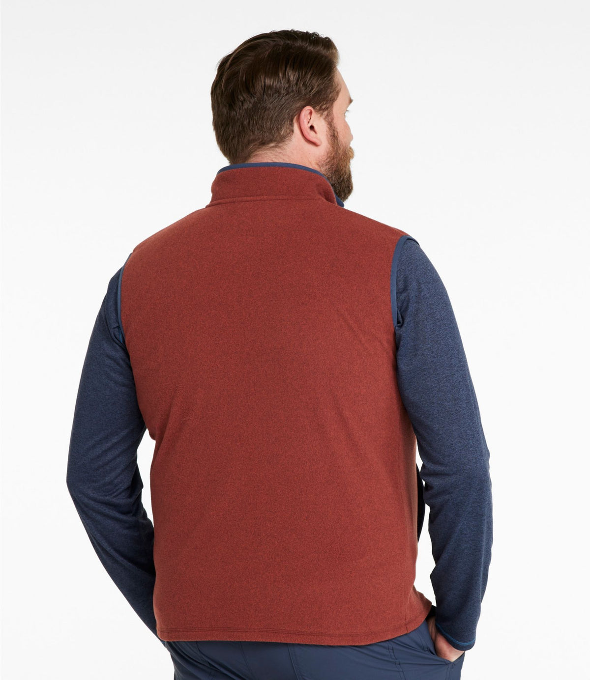L.L.Bean Men's All Season Access Fleece Vest Carbon Navy