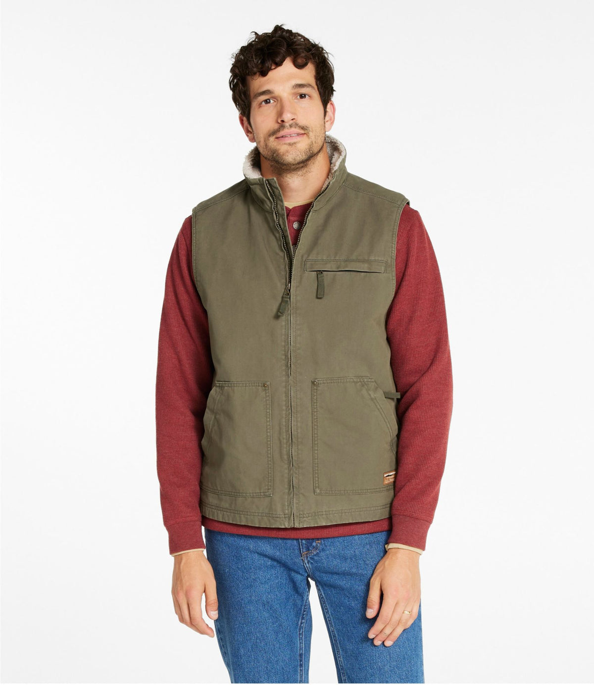 L.L.Bean Men's Bean's Insulated Utility Vest Dark Loden