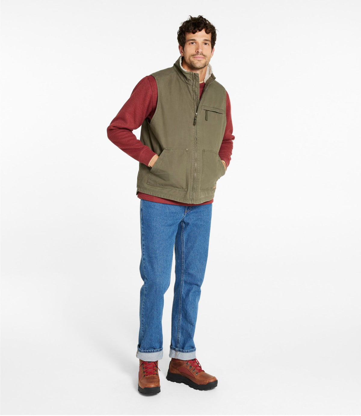 L.L.Bean Men's Bean's Insulated Utility Vest Dark Loden