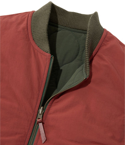 L.L.Bean Men's Signature Reversible Quilted Vest Dark Russet/Navy