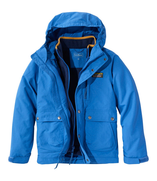 L.L.Bean Kids' L.L.Bean Mountain Classic 3-in-1 Fleece Jacket Deep Glacier Blue/Nautical Navy