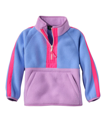 L.L.Bean Toddlers' Mountain Classic Fleece Anorak Cirrus Blue/Lilac