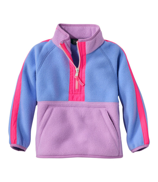 L.L.Bean Toddlers' Mountain Classic Fleece Anorak Cirrus Blue/Lilac