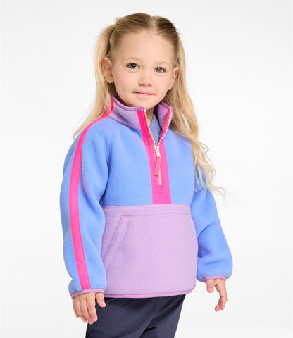 L.L.Bean Toddlers' Mountain Classic Fleece Anorak Cirrus Blue/Lilac