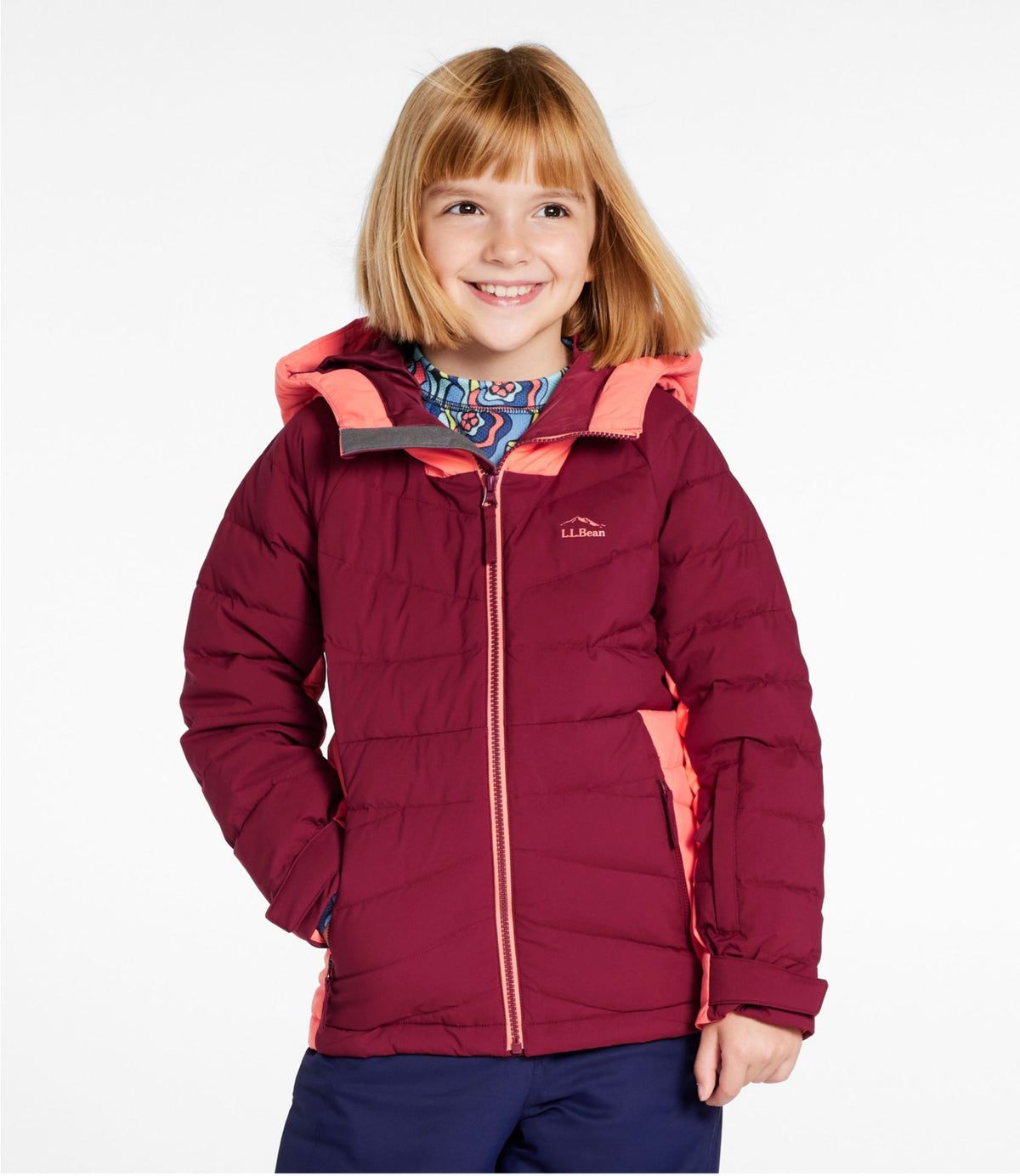 L.L.Bean Kids' Quilted Summit Ski Jacket Midnight Black