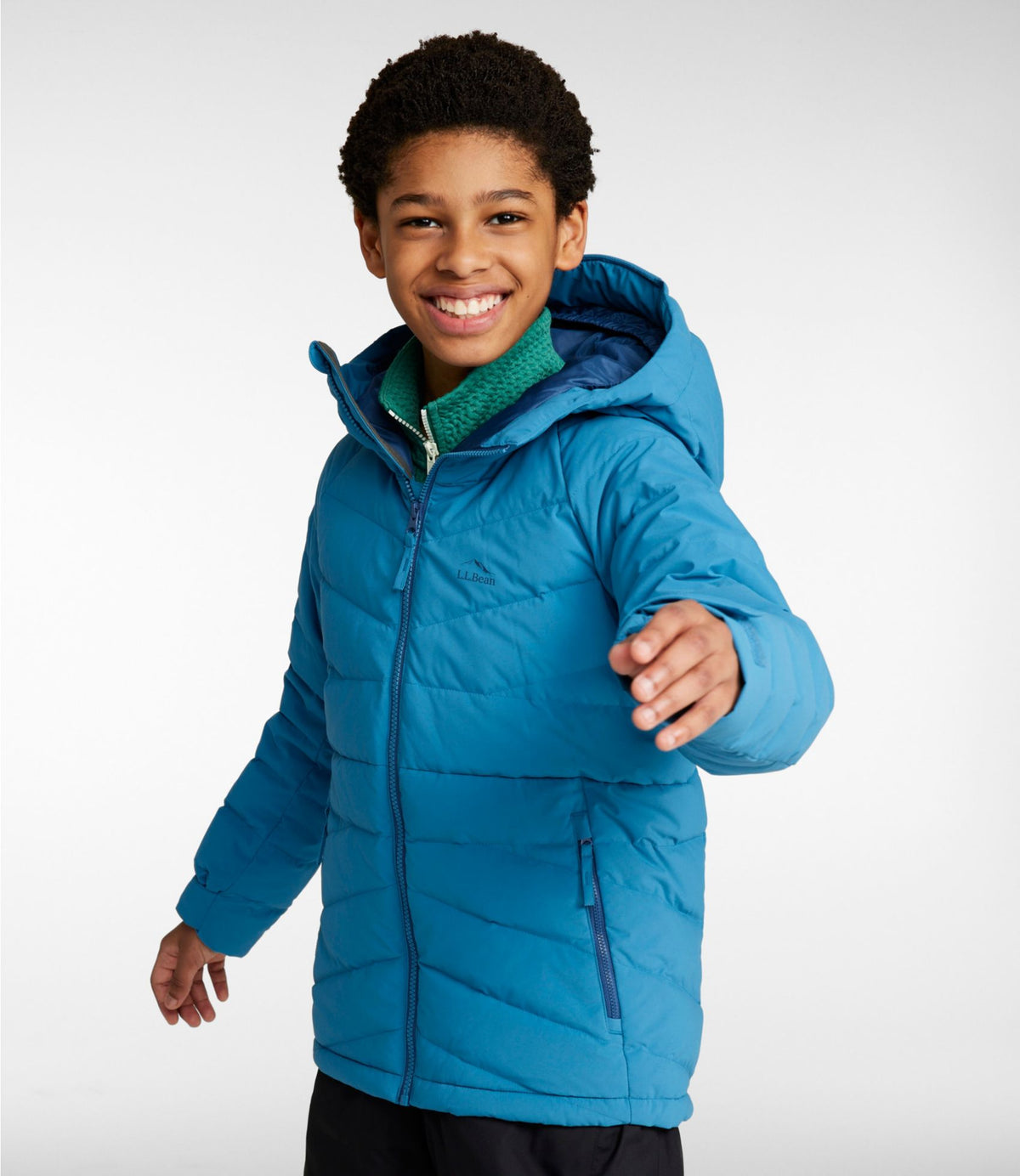 L.L.Bean Kids' Quilted Summit Ski Jacket Midnight Black