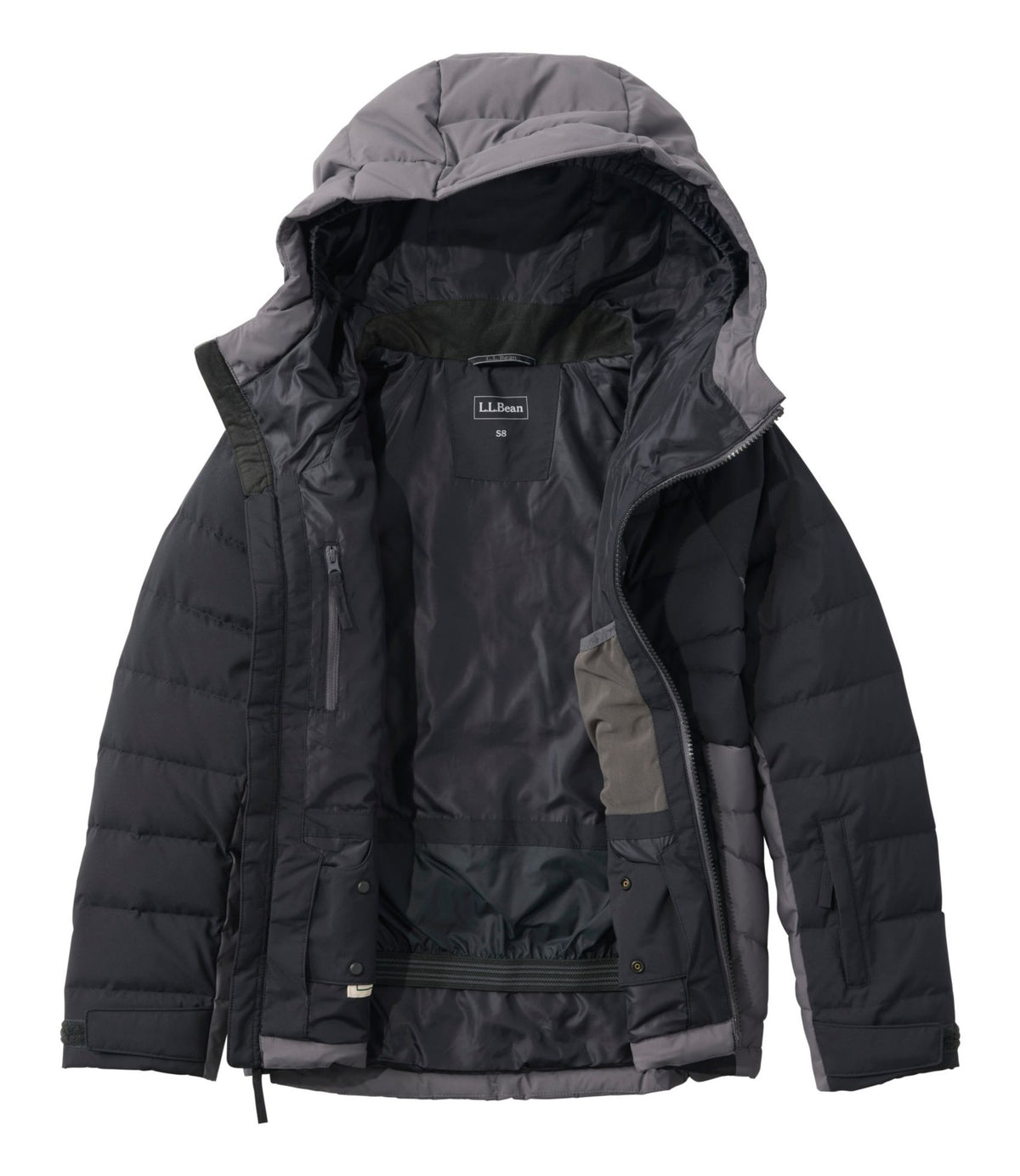 L.L.Bean Kids' Quilted Summit Ski Jacket Midnight Black